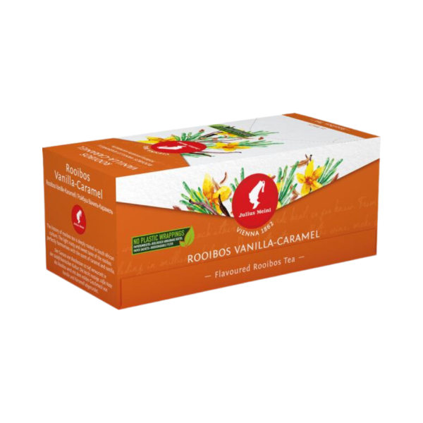 Julius Meinl BIO Tee Rooibos Vanille-Karamell, Rotbuschtee, 25 Teebeutel im Kuvert,